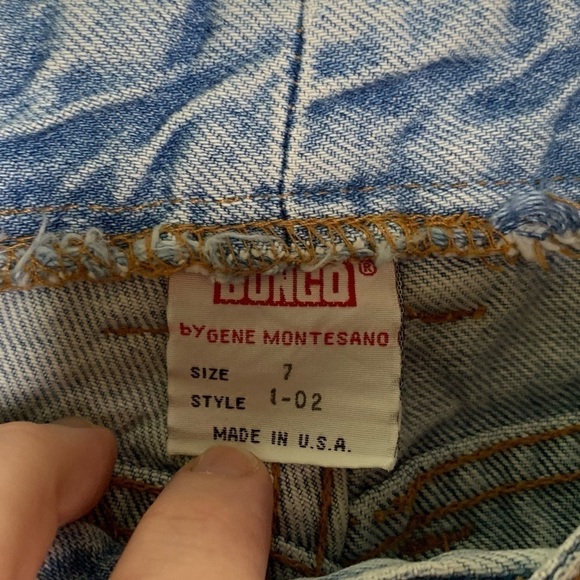 Vintage 90s authentic distressed BONGO denim frayed studded shorts size 7 - Picture 6 of 7